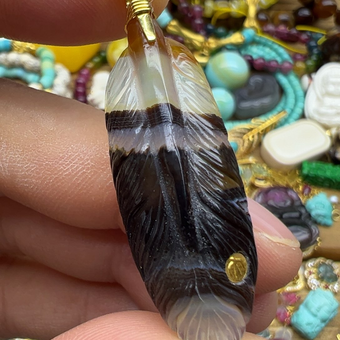 玛瑙/玉髓颈饰18K金镶嵌