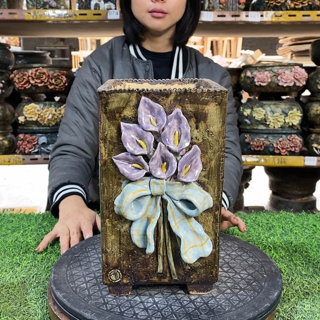 红陶青藤花器多肉花盆