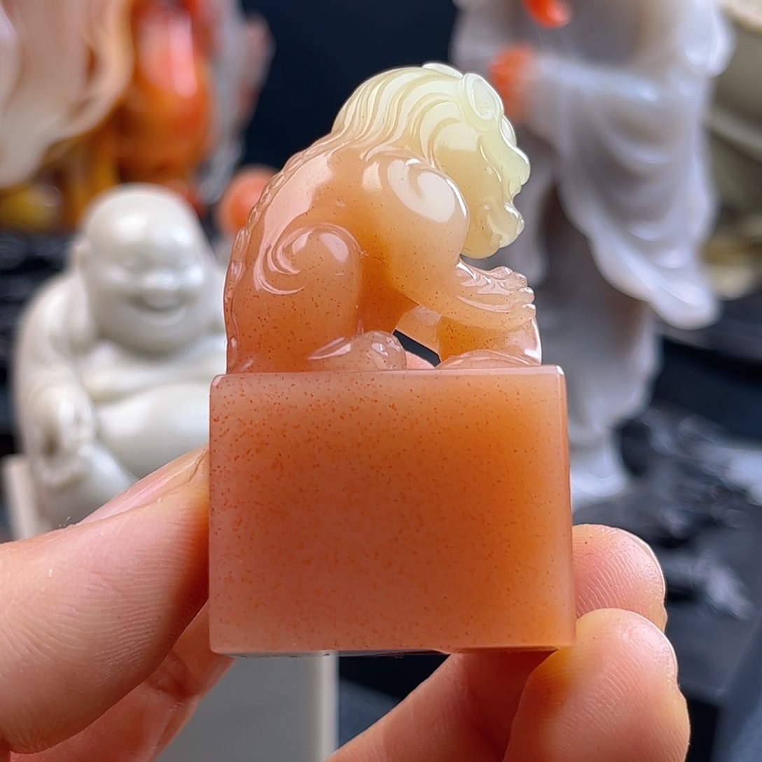 寿山石逃*瑞兽貔貅印章