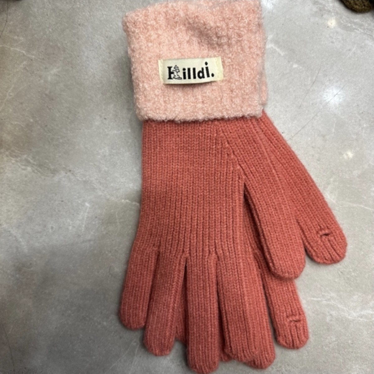 珍首百货新款拼接绒绒手套