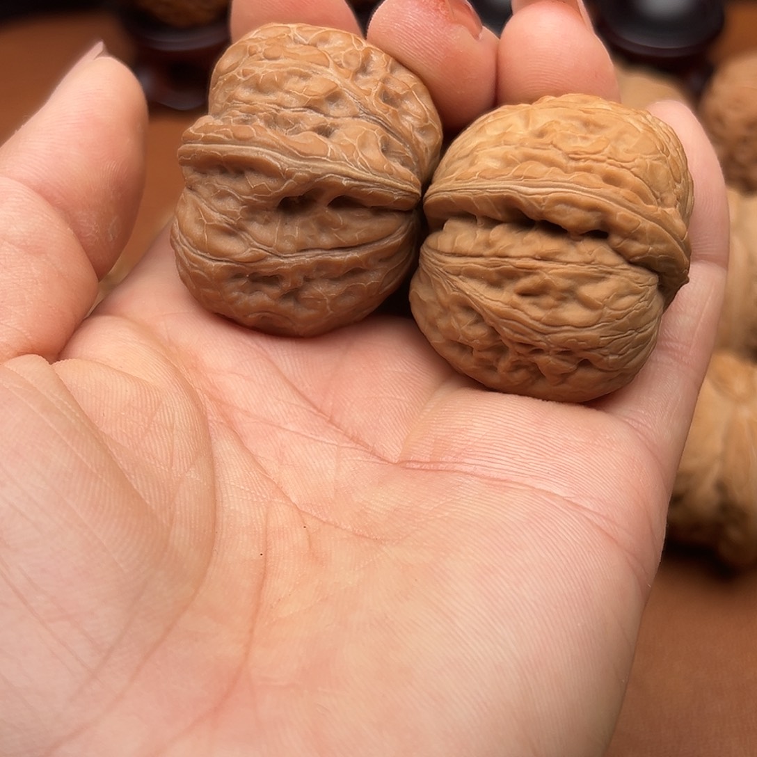 ****花把件文玩核桃元宝