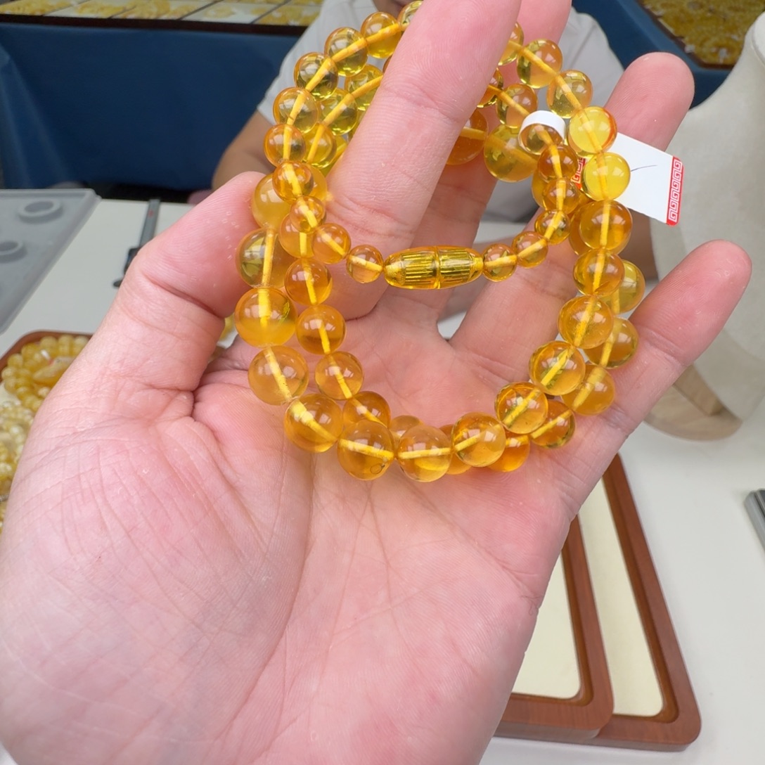 琥珀未镶嵌手链蜜蜡手串