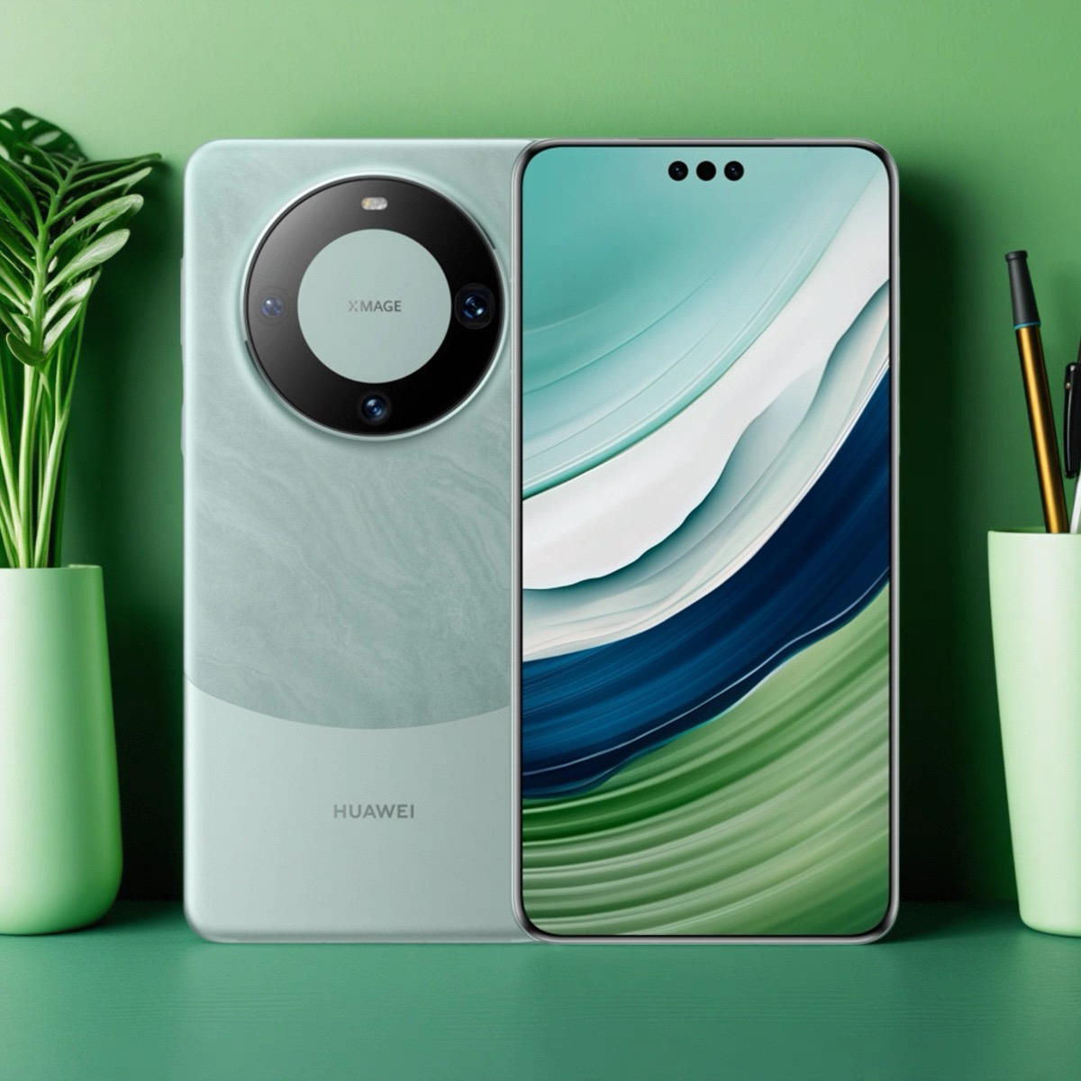 9新 Huawei/华为 华为Mate60 青色  12+512G 海思麒麟9000S处理器