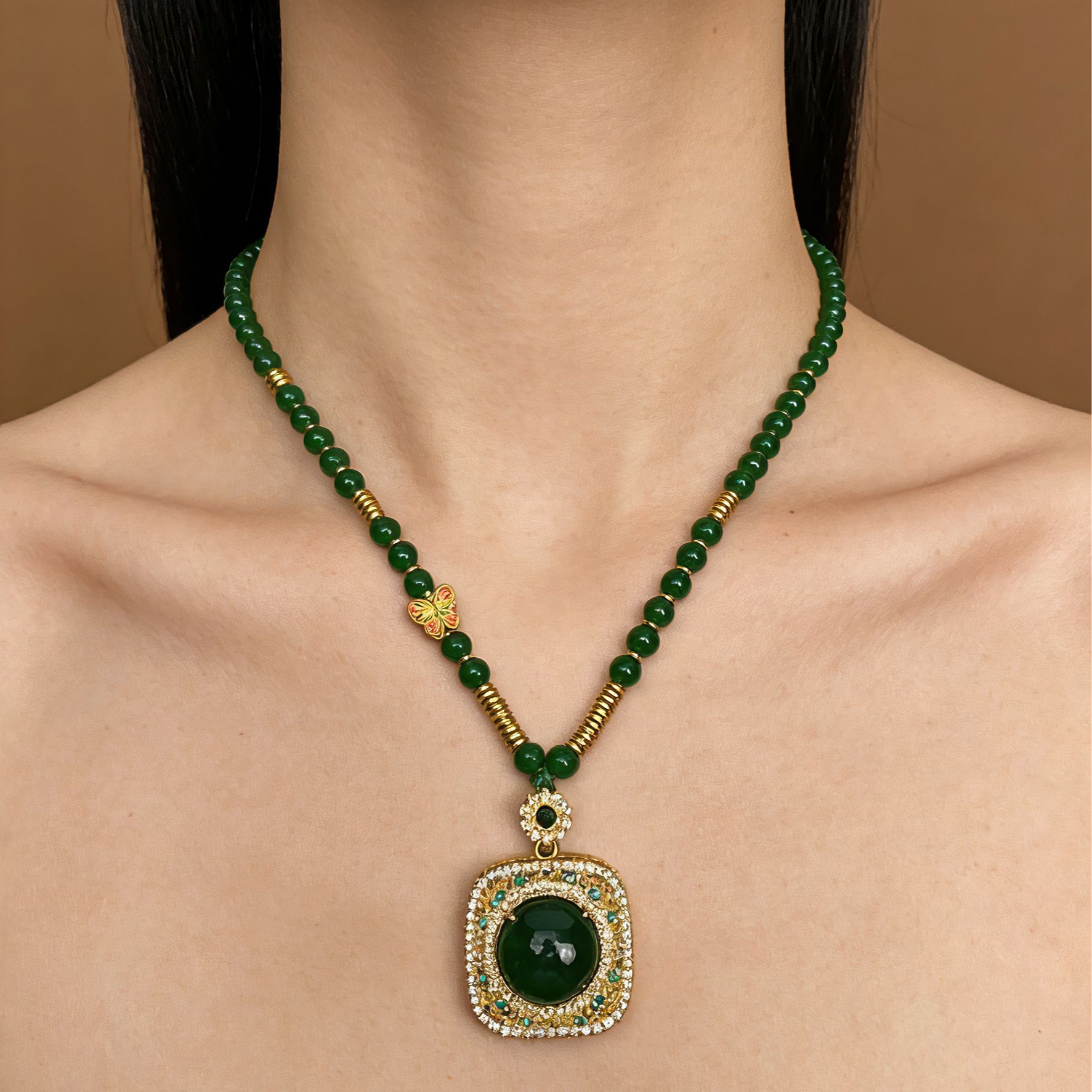 【乾记】方糖长链毛衣链宫廷风