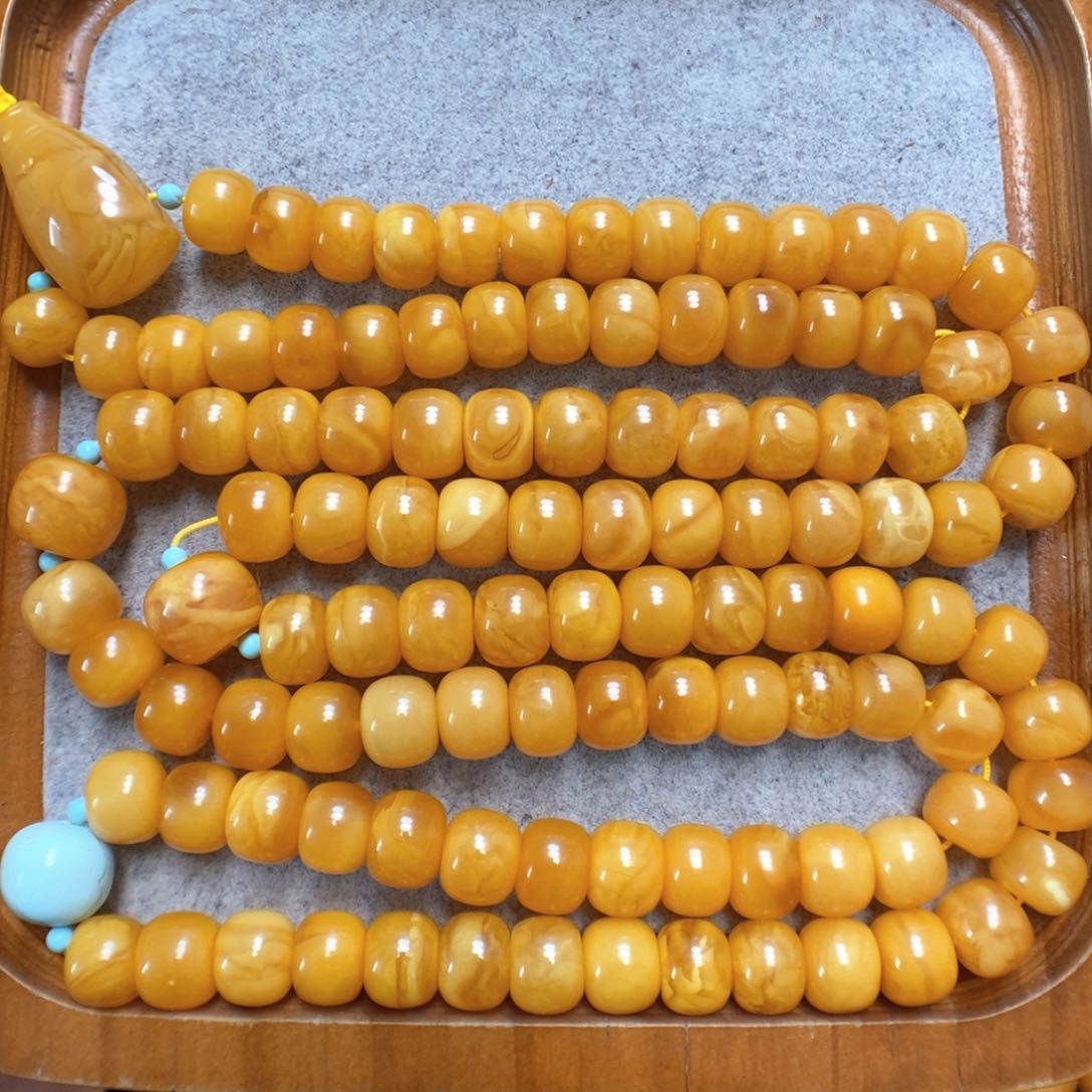 蜜蜡手串未镶嵌蜜蜡108