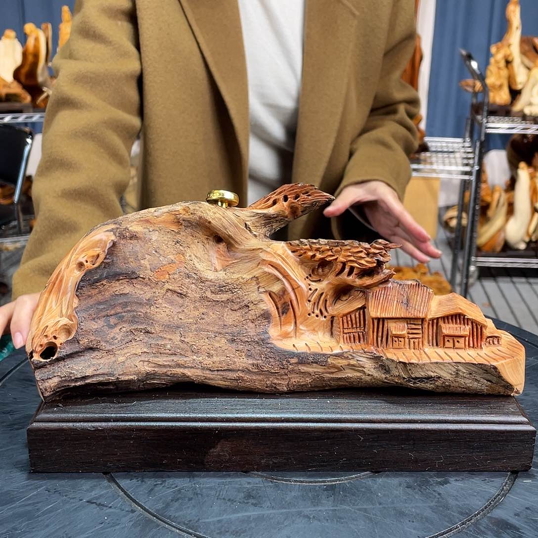 柏木（崖柏）山水倒流香送两盒香