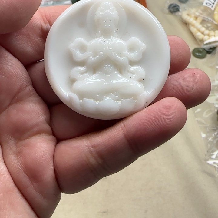 白玉菩提吊坠白色2631