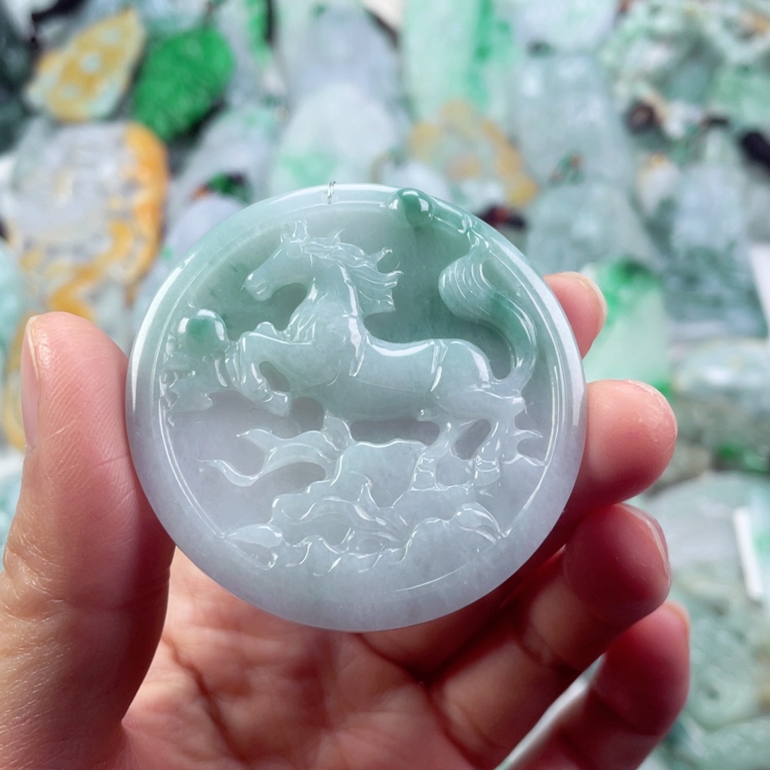 翡翠未镶嵌吊坠(不含链)