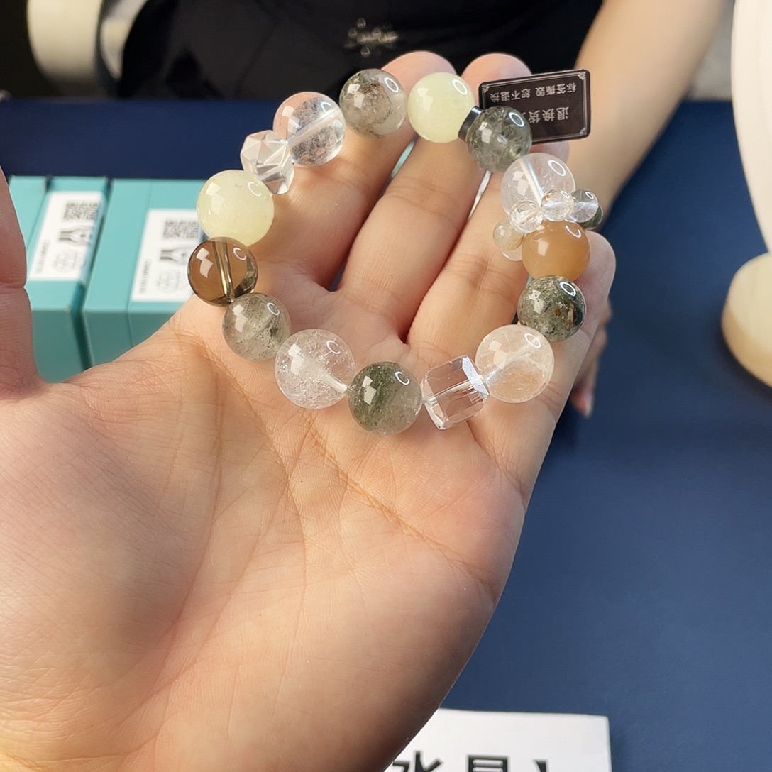 水晶手链银S925镶嵌