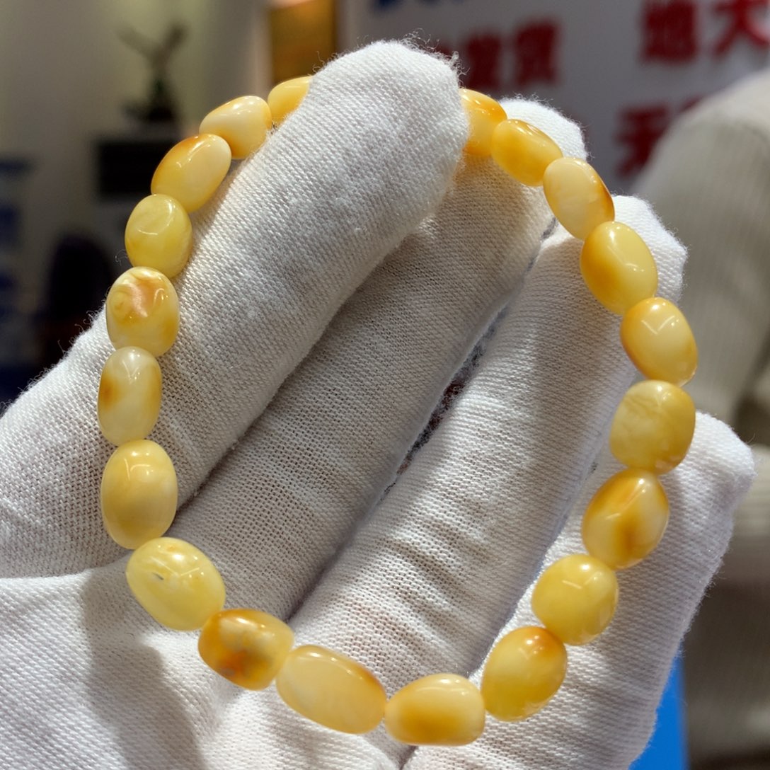 琥珀手串未镶嵌单圈