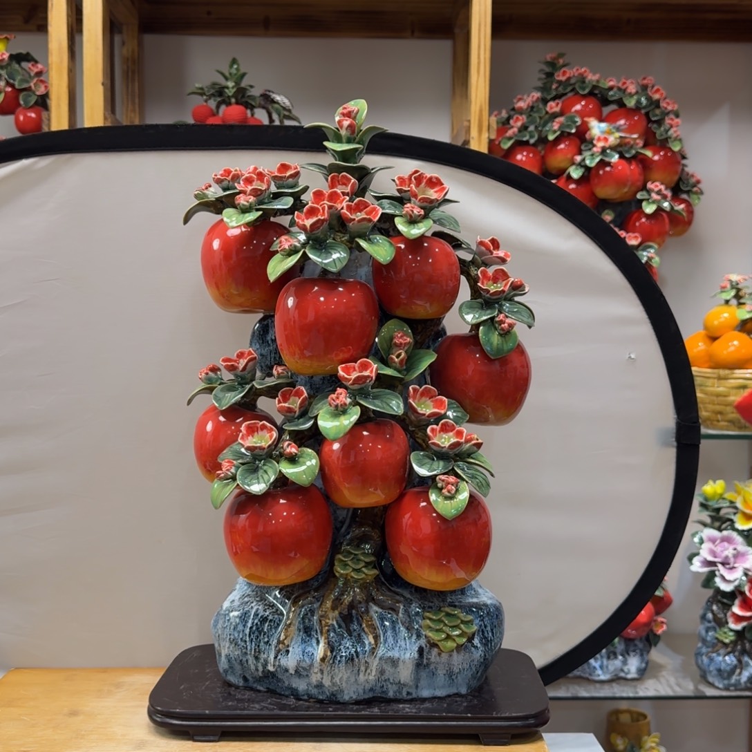 蜻***蜓陶瓷富贵平安寿底座