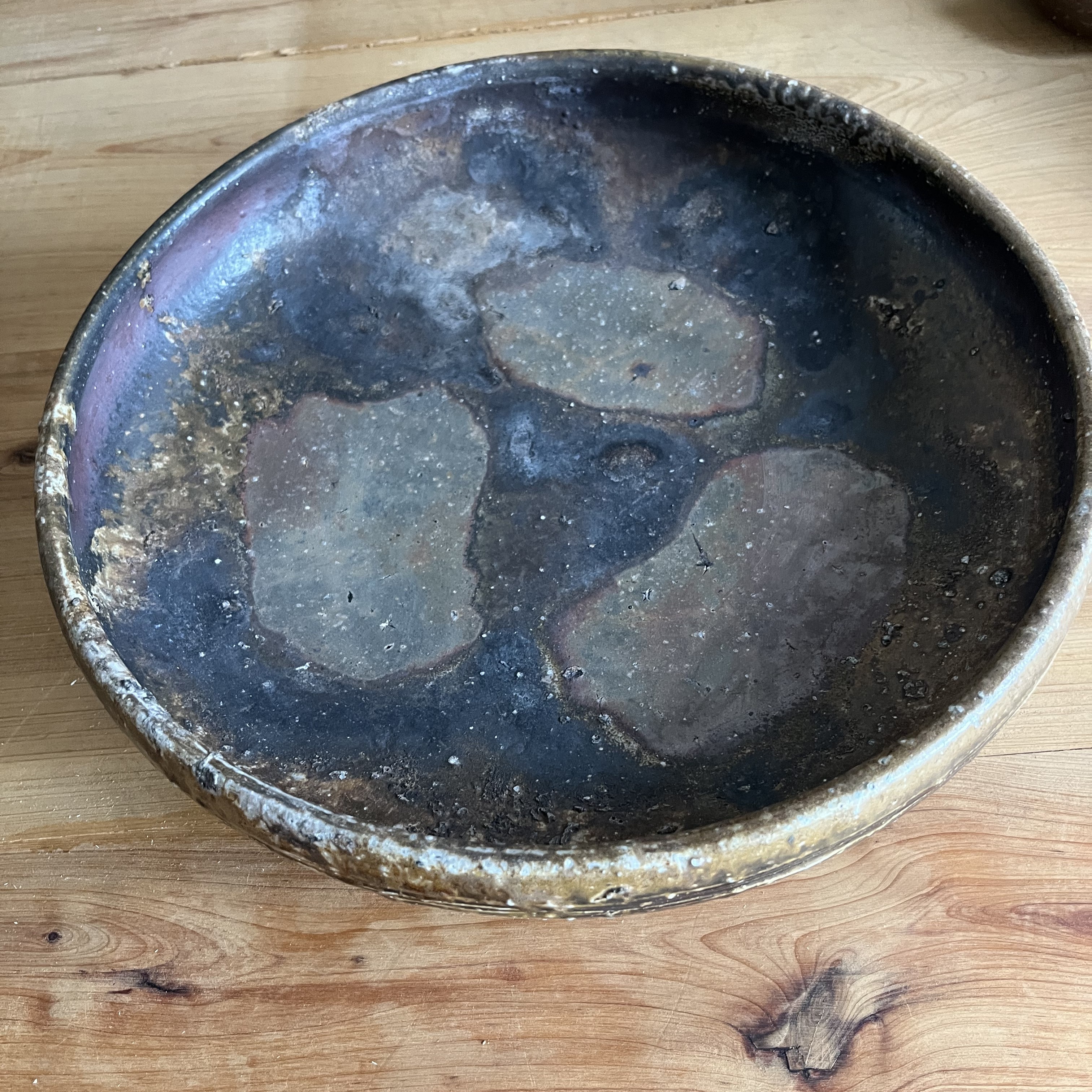 备前烧铃木黄弌大钵壶承，福利大漏茶具陶瓷