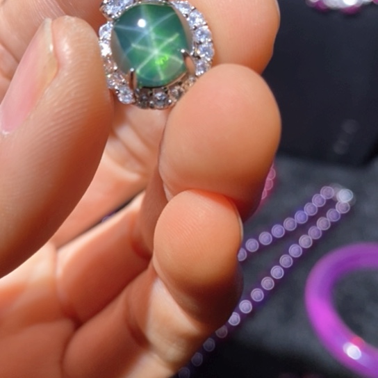 红宝石戒指银S925镶嵌