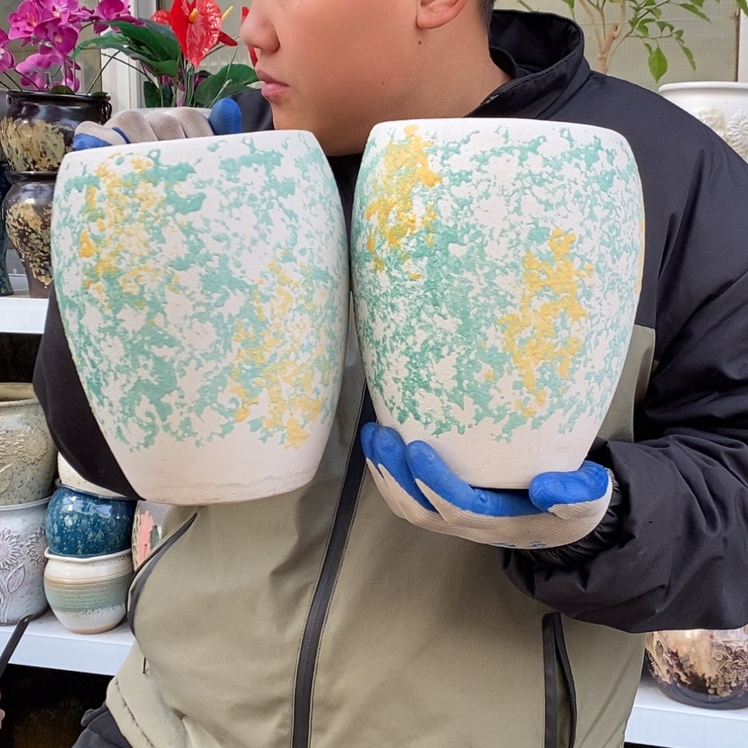 花盆紫砂口15高22福利俩个