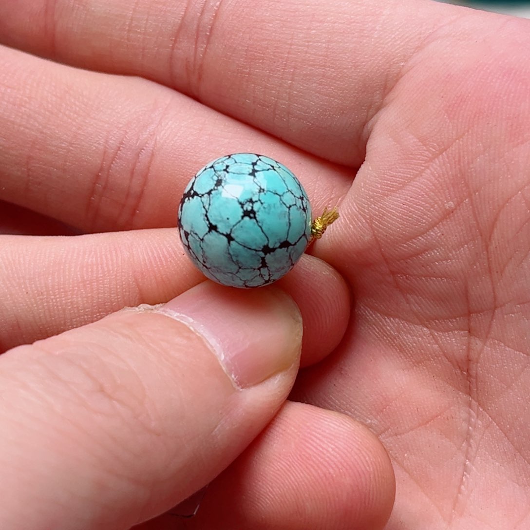 绿松石13.8圆珠未镶嵌