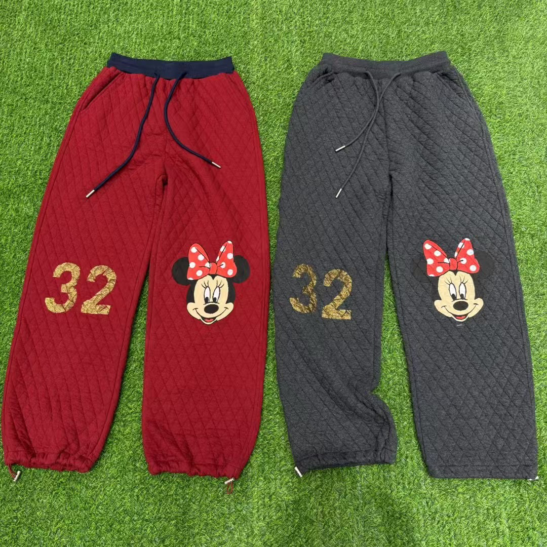 4300#深圳BOHAN秀秀家2024秋冬新款米妮压格休闲棉裤