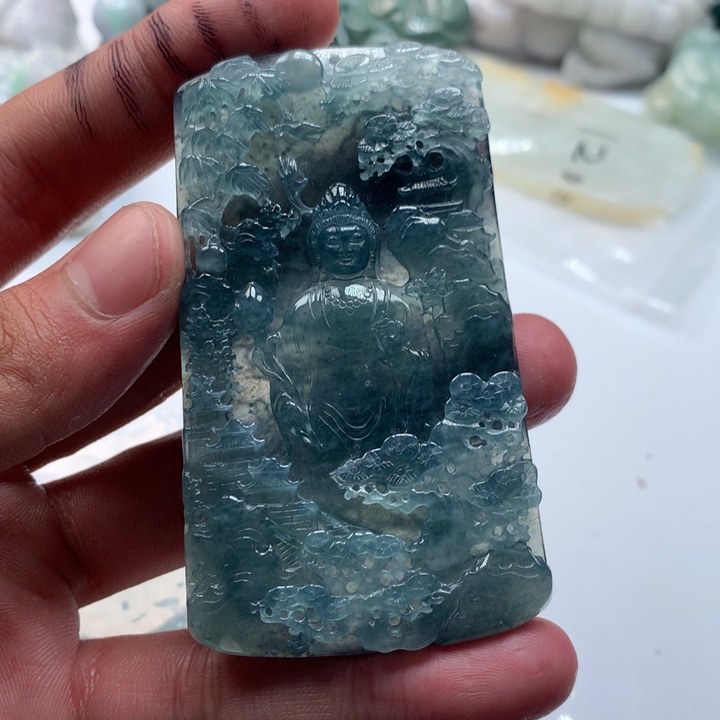 翡翠未镶嵌颈饰保真天然a货翡翠