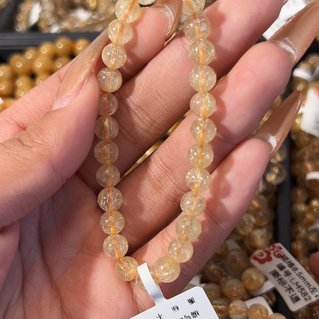 手链未镶嵌发晶天然金发晶