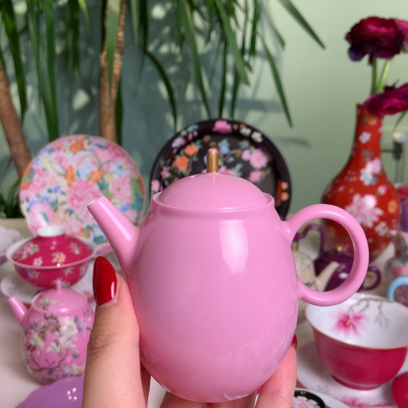 【闪购商品】宫粉描金大壶微瑕