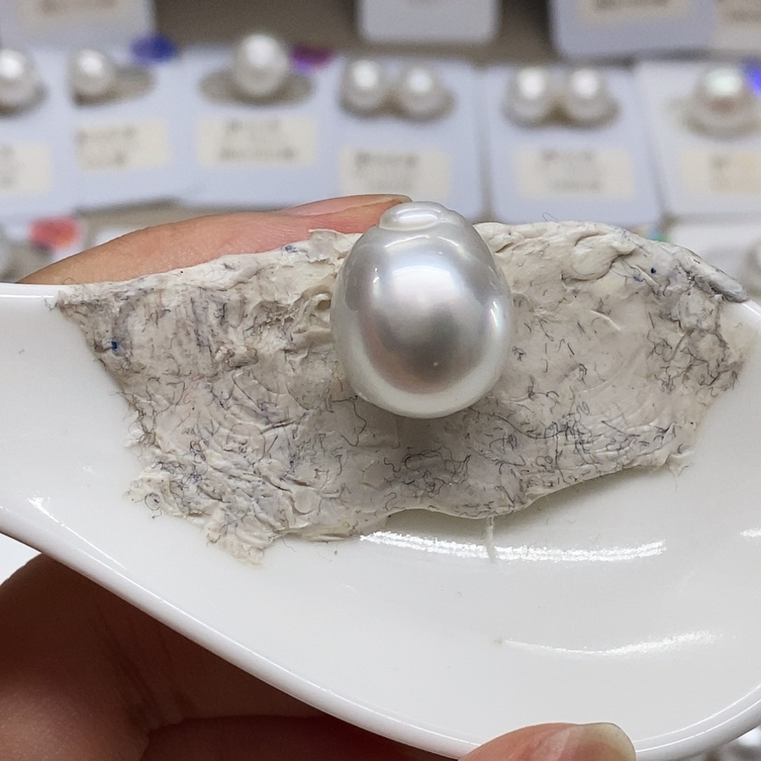 未镶嵌裸珠海水珍珠澳白巴洛克水滴14+特价不支持退货