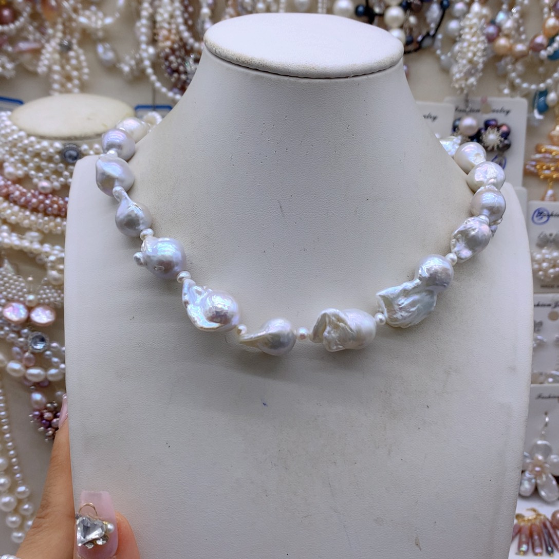 *****银S925镶嵌淡水珍珠项链耳饰