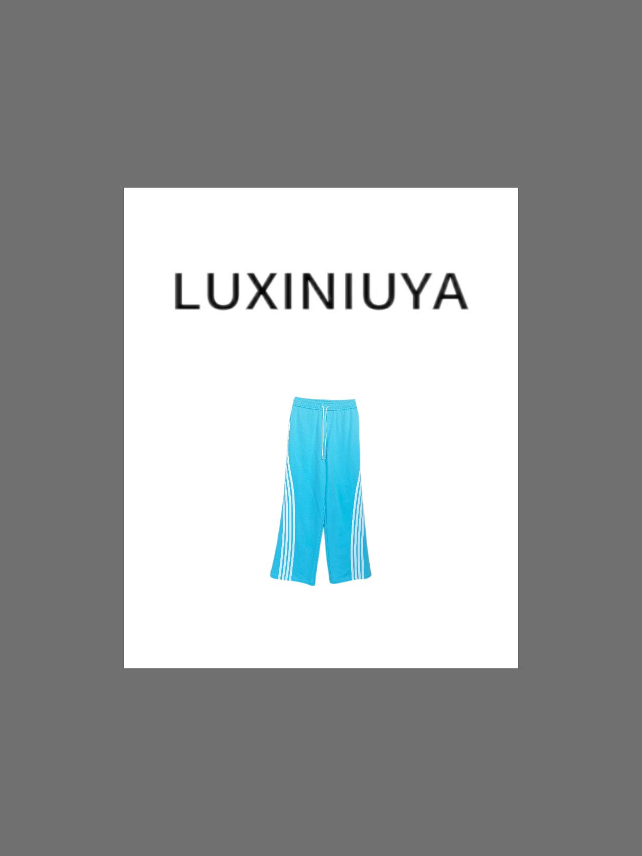 【LUXINIUYA】潮流百搭直筒休闲垂感条纹裤子#CX2643