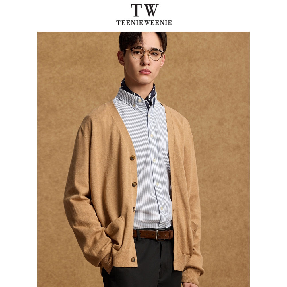 【达人专属】TeenieWeenie小熊男装针织开衫春毛衣外套TNCK244902K