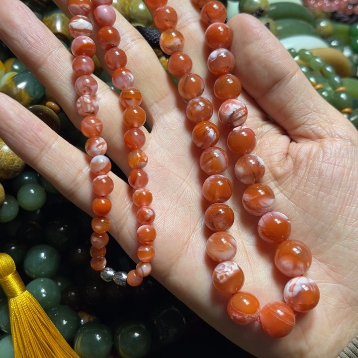 南红玛瑙未镶嵌手链