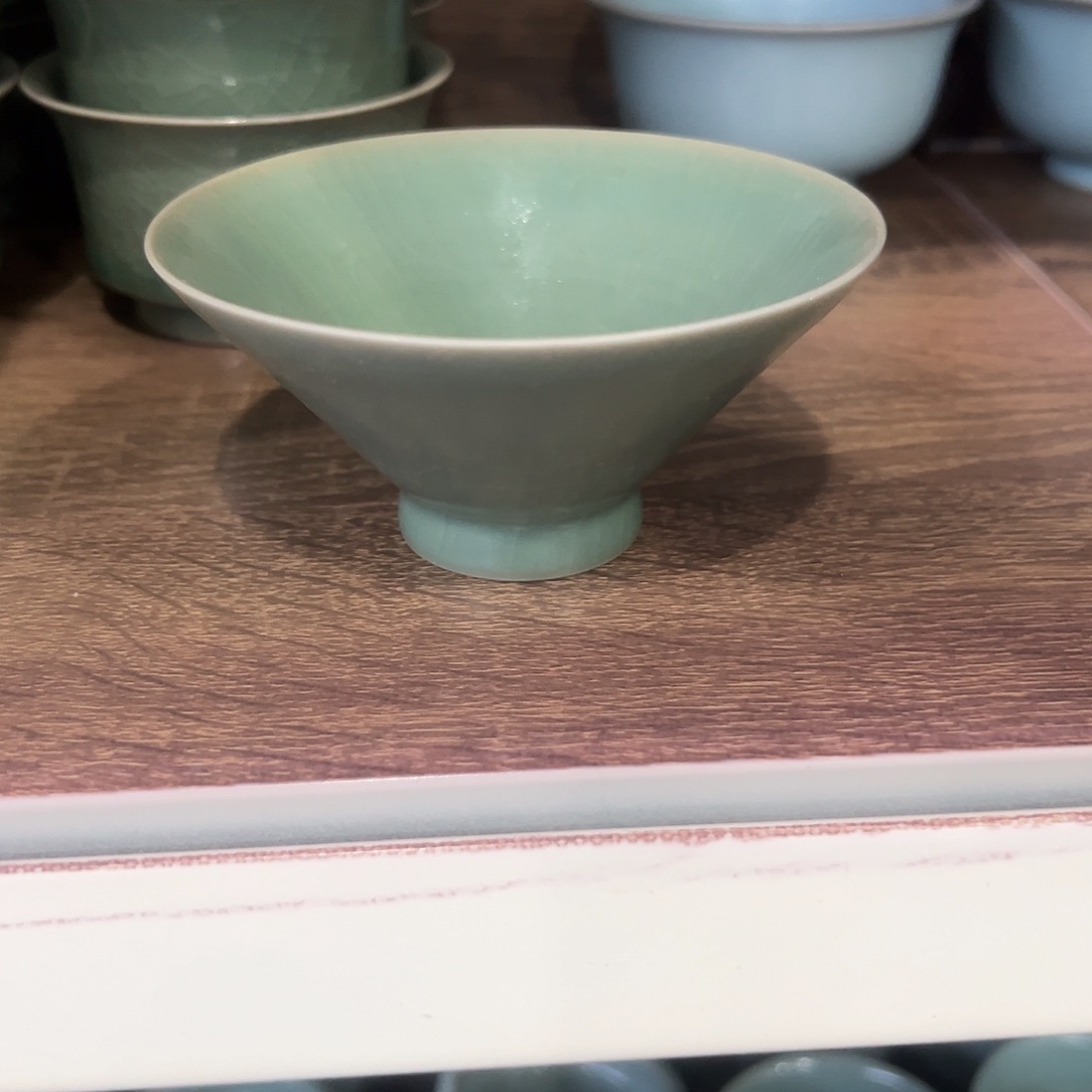 杯仿古青绿斗笠杯一级