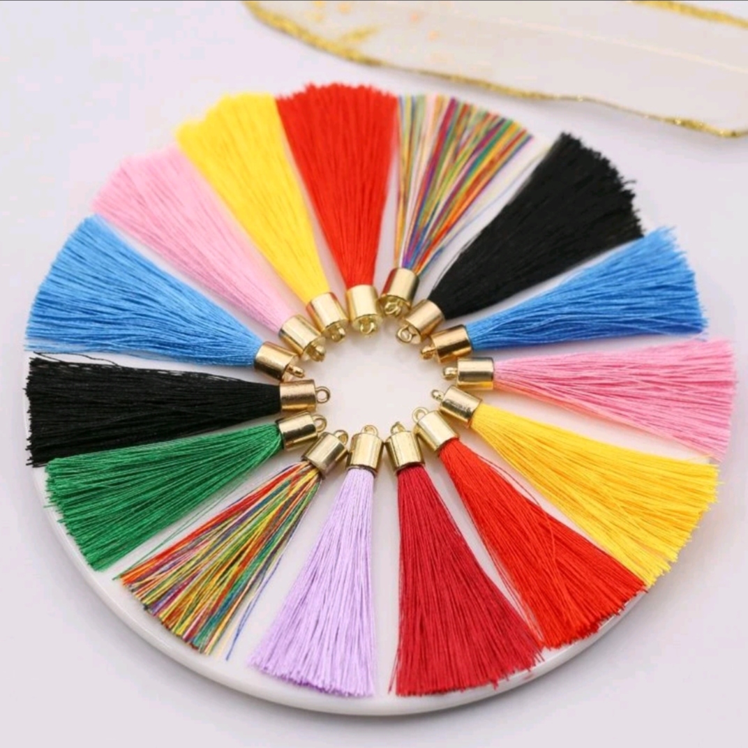 【凌先生】6㎝喜庆砝码流苏金帽挂件小穗子diy手工古风发饰耳饰材料