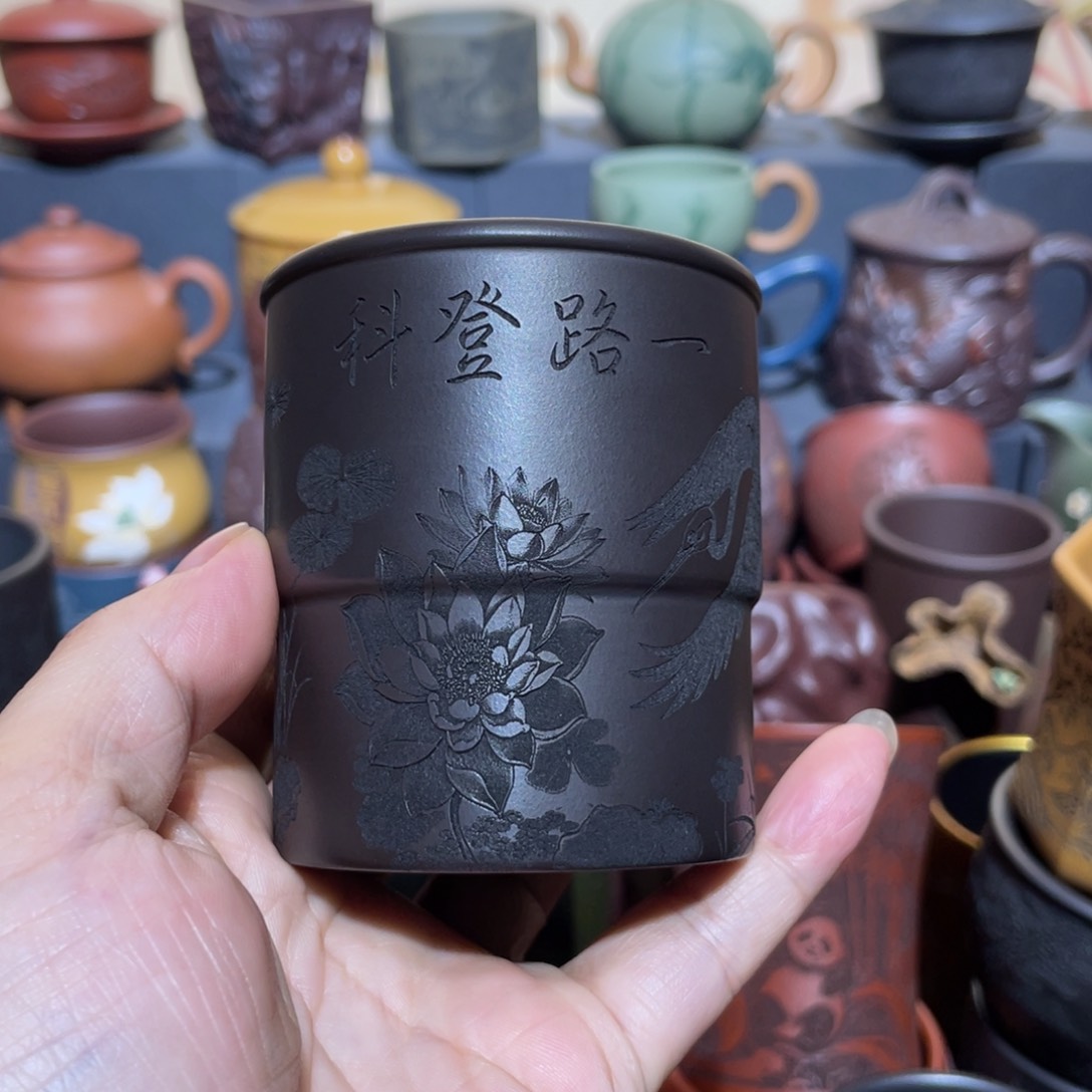 原矿紫砂手工主人杯
