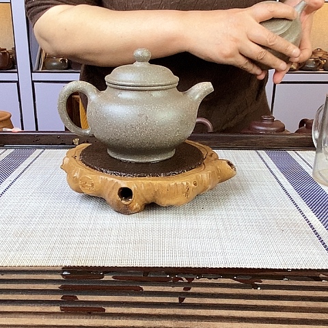 紫砂茶壶宜兴紫砂五彩段350c c