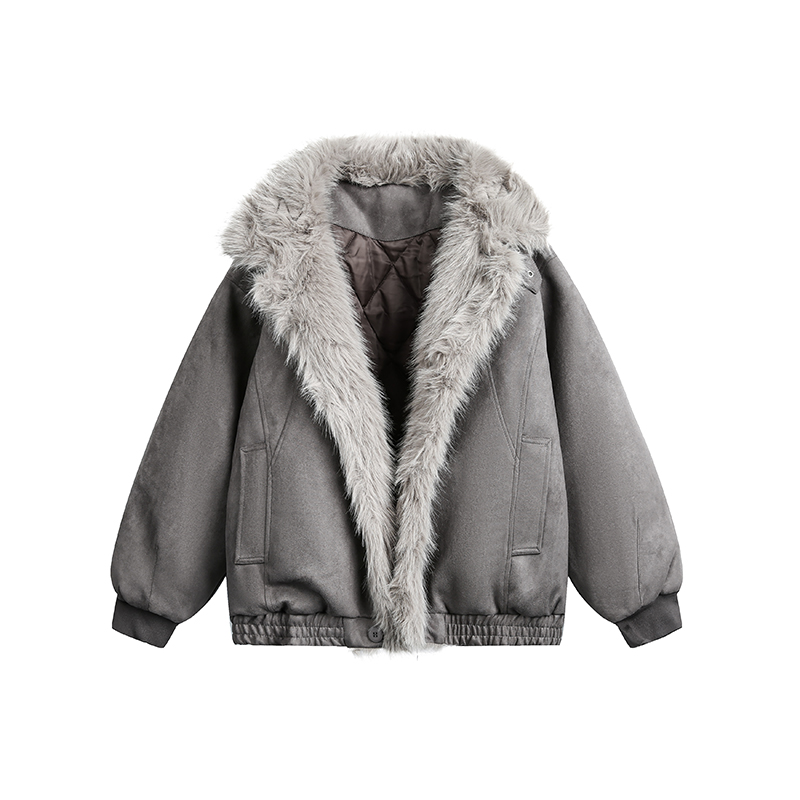 LIGGICC新款复古座山雕加绒加厚外套男女秋冬cleanfit夹克棉服