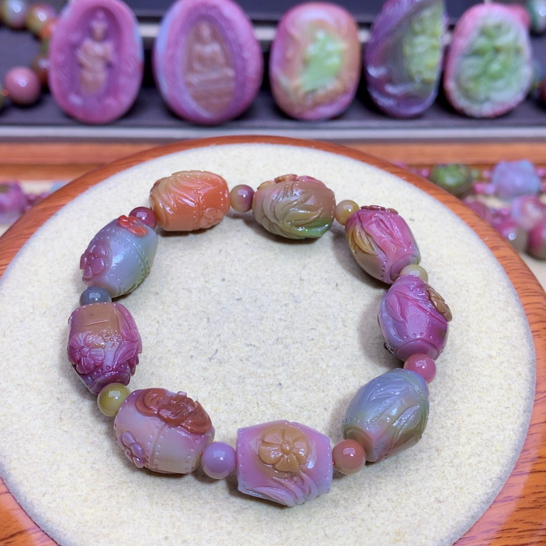 玛瑙手链未镶嵌盐源