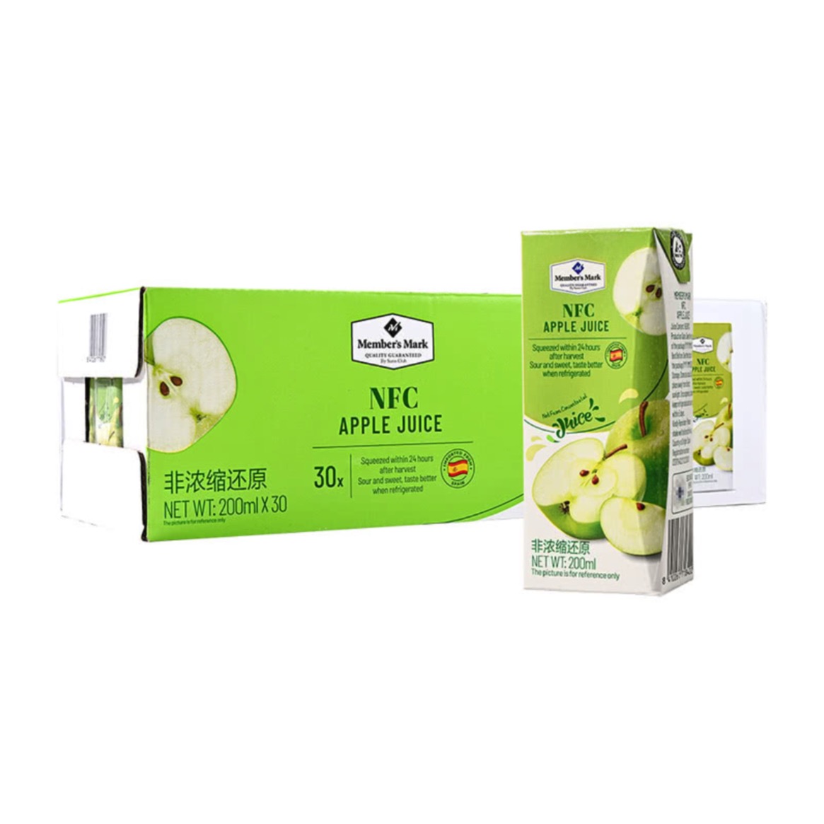 「Members Mark/山姆」苹果汁NFC非浓缩还原果汁清爽酸甜饮品