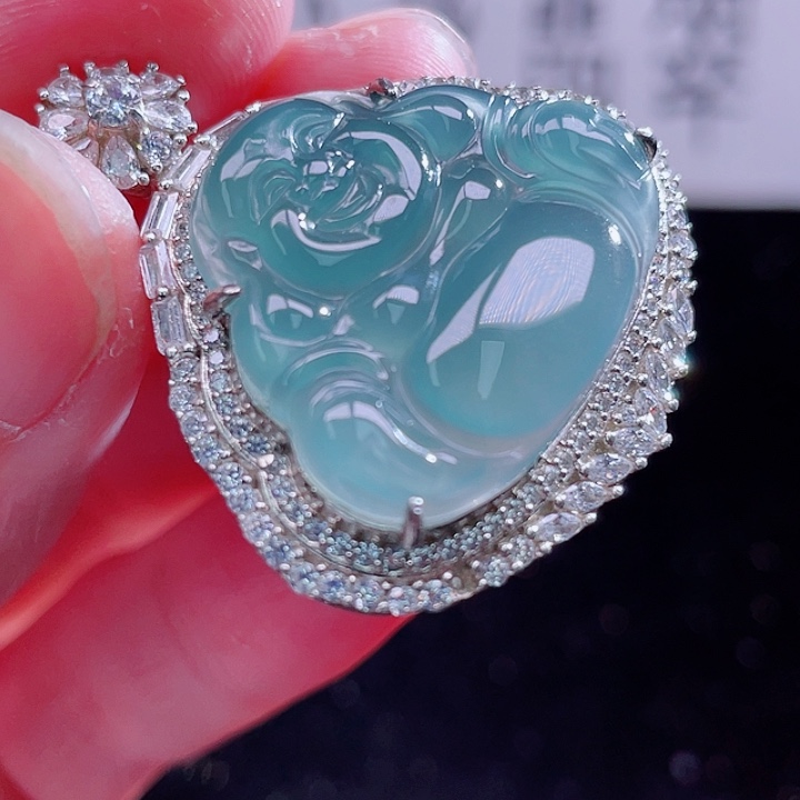 翡翠颈饰银S925镶嵌99999999999