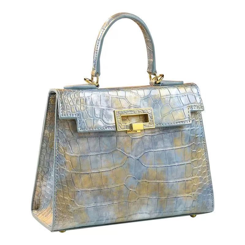 （翠花宠粉）见外包装手机位运动风黄色斜挎包高奢小众蛇纹女士