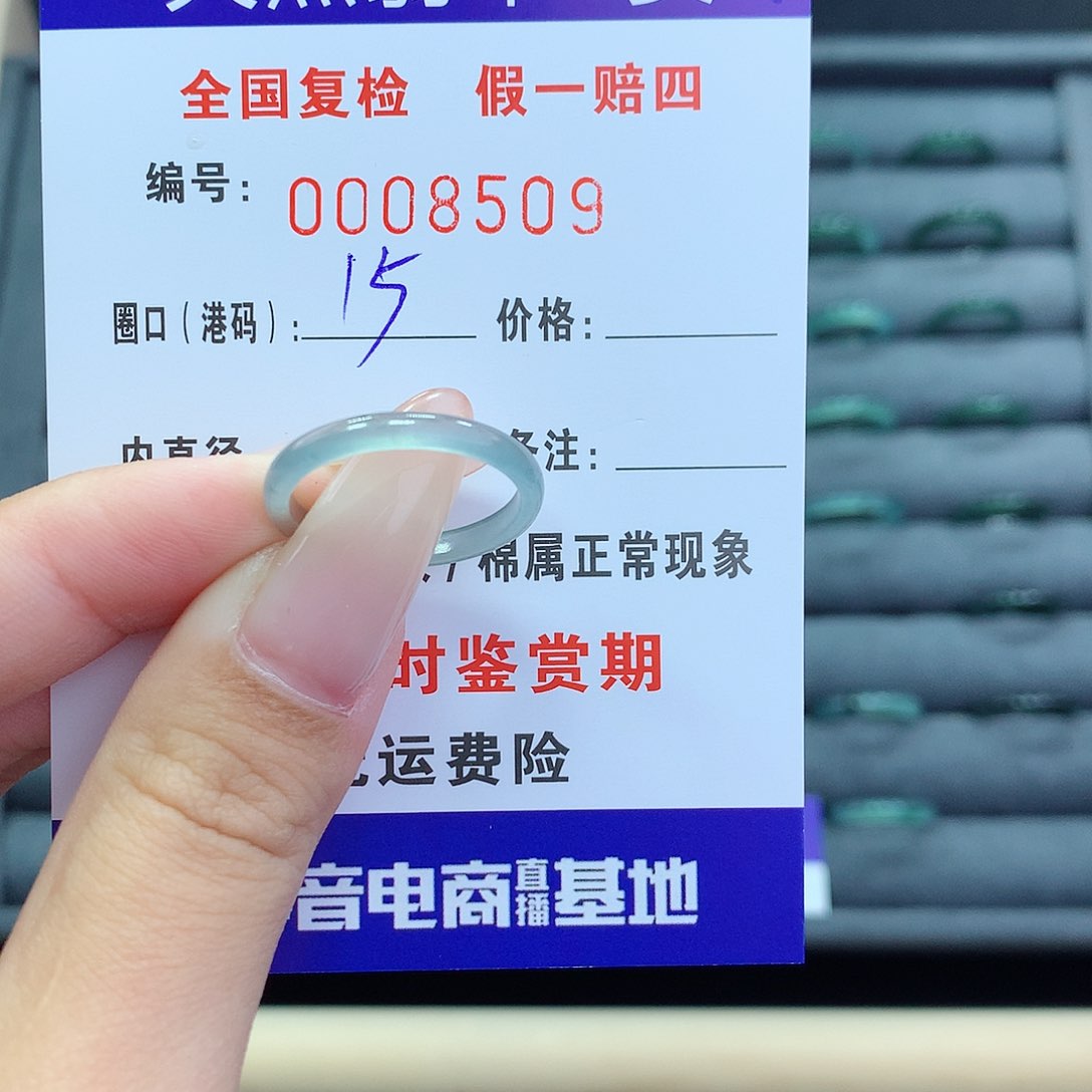 翡翠戒指未镶嵌      8509