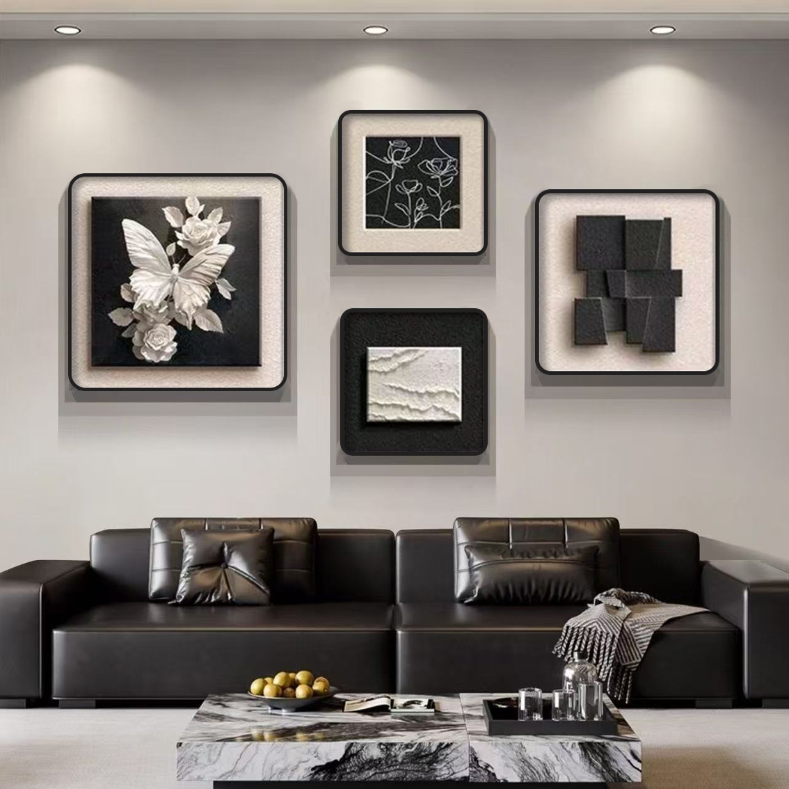 BL-005现代简约抽象艺术客厅挂画沙发背景墙高级感装饰画捡漏