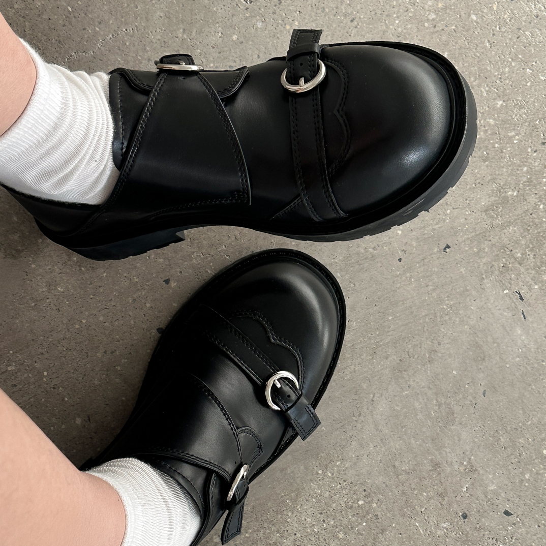 SGIRL【K639-6】伯爵英伦复古小皮鞋女2025乐福单鞋布洛克单鞋