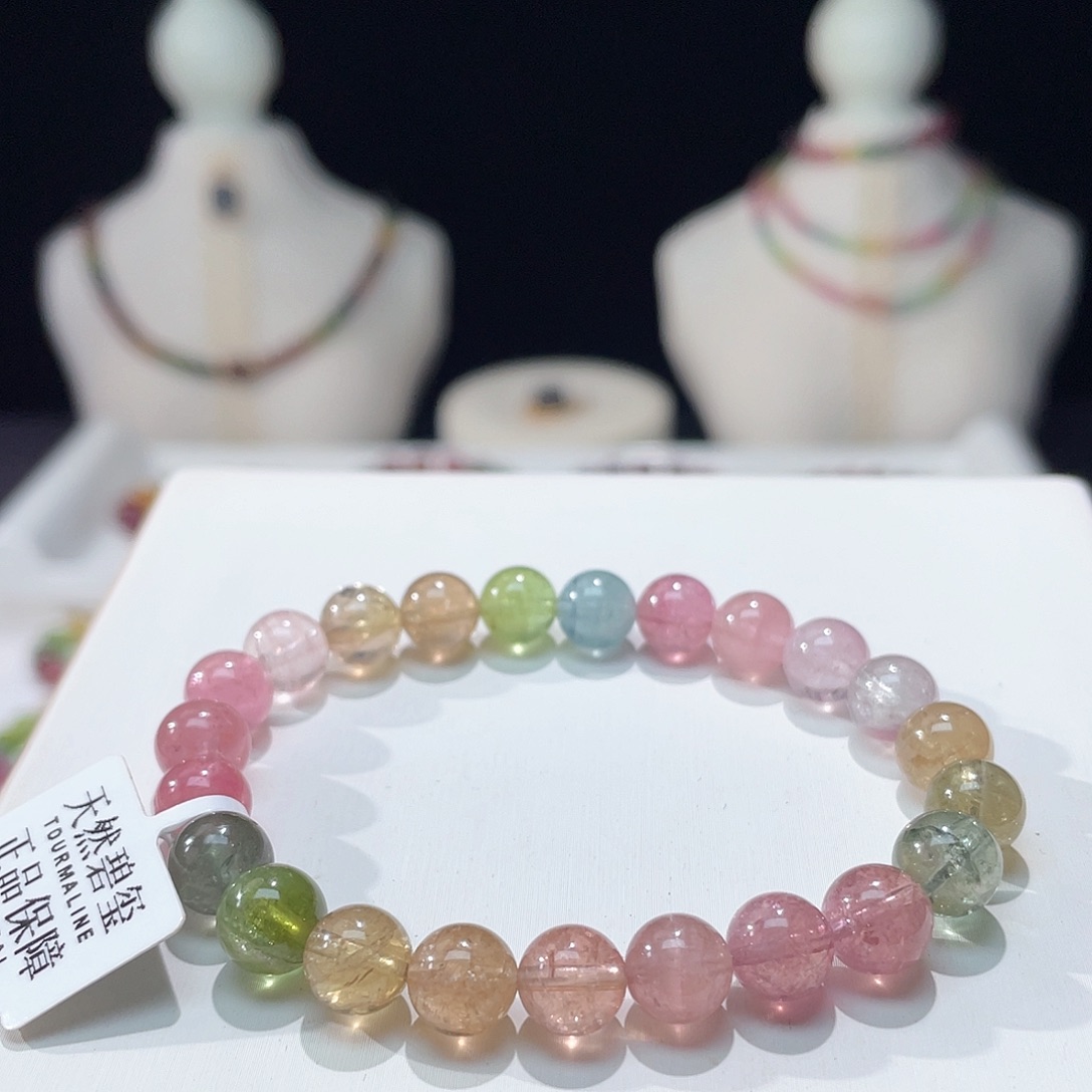 碧玺手串未镶嵌8mm+     