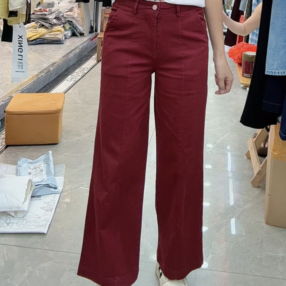 6058（美姿）新款百搭休闲时尚潮流女装长裤秋季阔腿裤