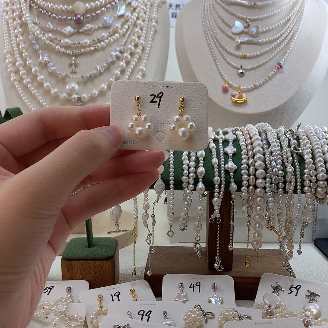 耳饰淡水珍珠合金