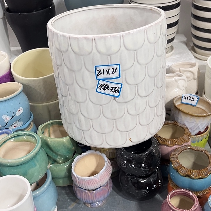 有孔！福利价陶瓷花盆惊喜福利