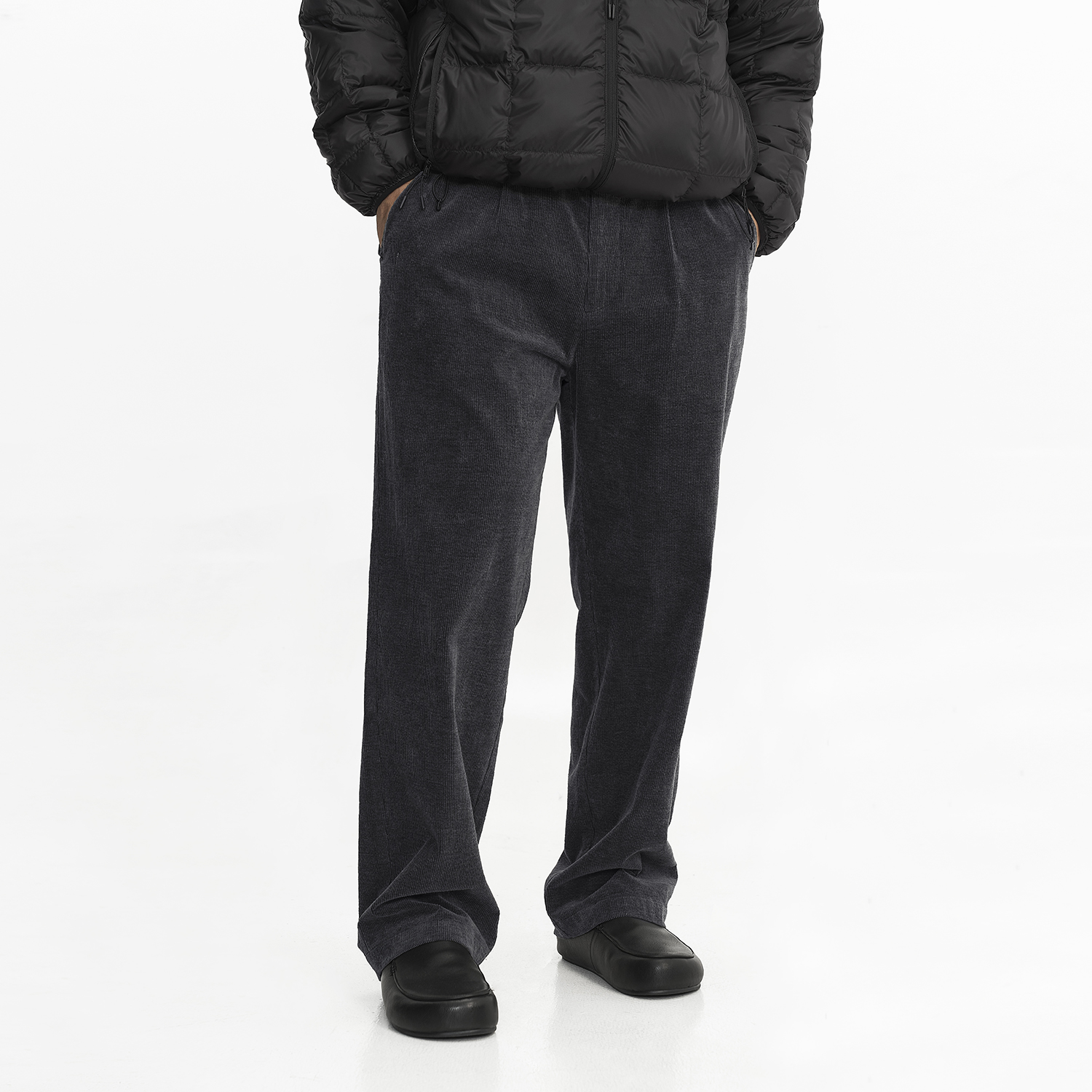 TOPTIER BRO 25AW 桑蚕丝匹马棉灯芯绒裤子男秋冬季宽松直筒长裤