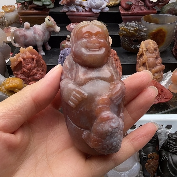 石英质玉未镶嵌手把件