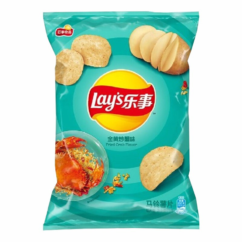 乐事薯片金黄炒蟹味70g