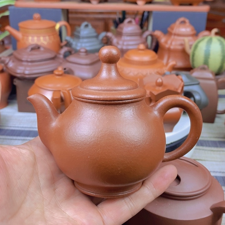紫砂茶壶顶珠170cc原矿一厂红段紫泥新年特惠
