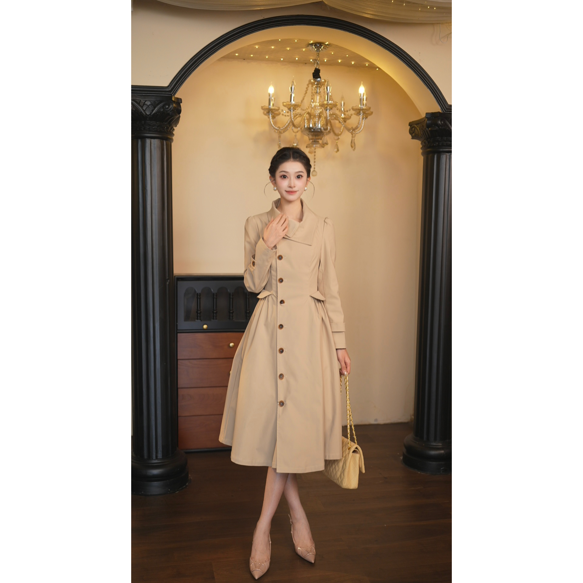 【清水专属】-039外套轻奢千金风女系带秋季长袖时尚宽松型