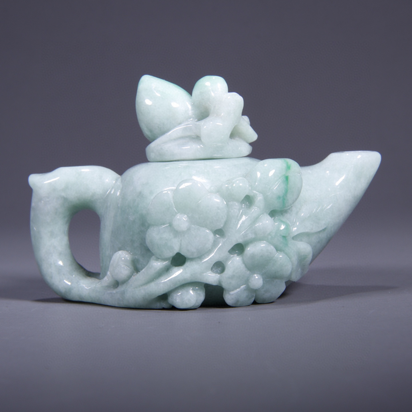 清代 翡翠茶壶摆件 G高90320